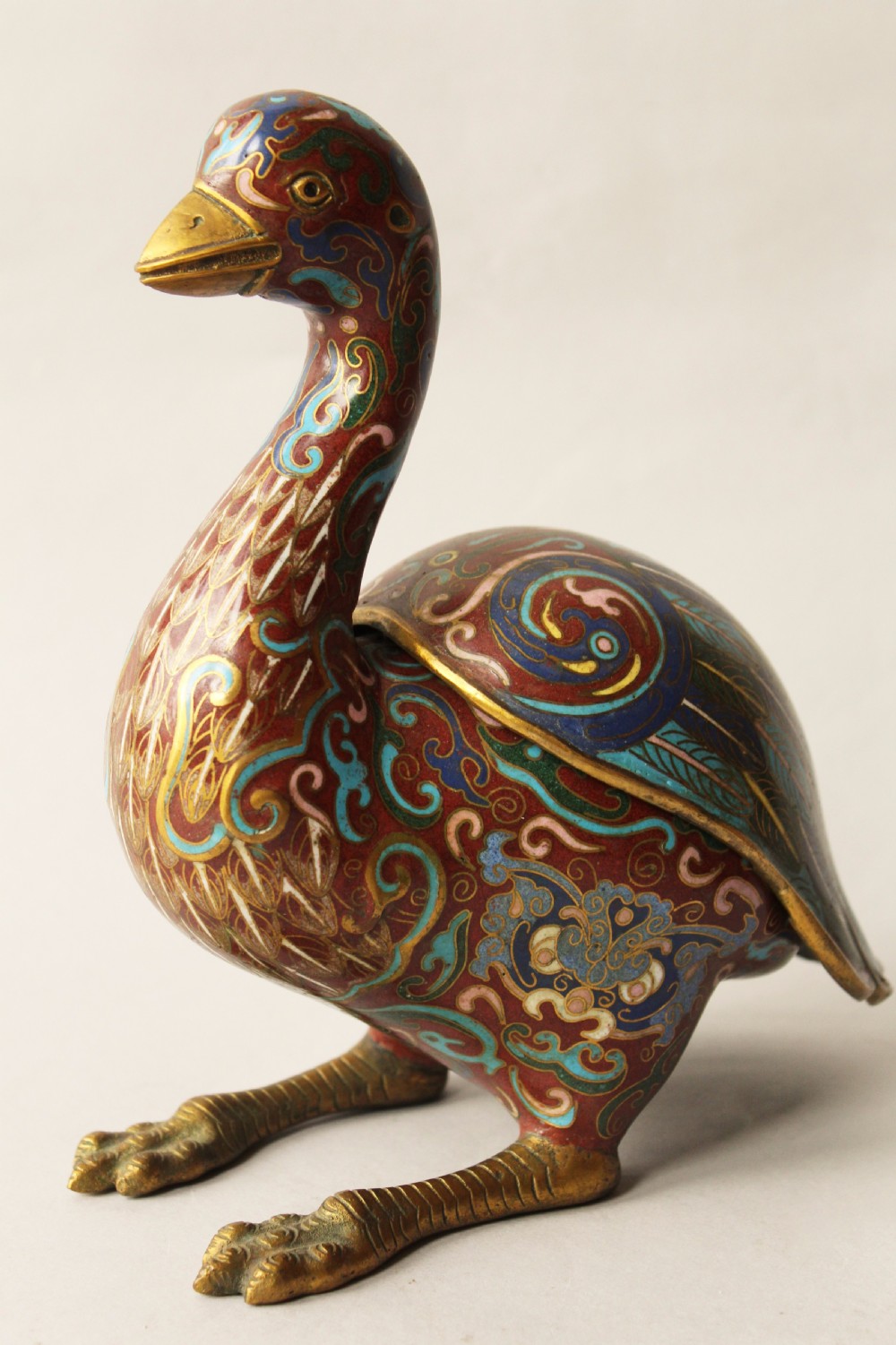 Antique Chinese Cloisonne Phoenix View II