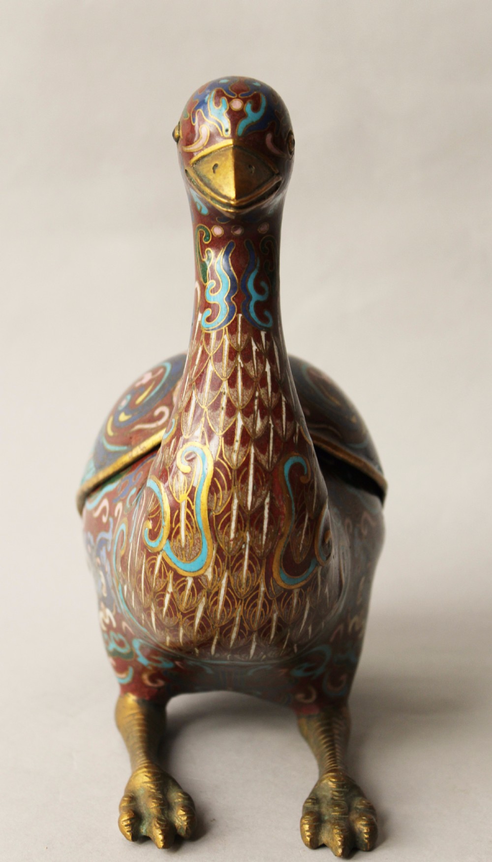 Antique Chinese Cloisonne Phoenix View III