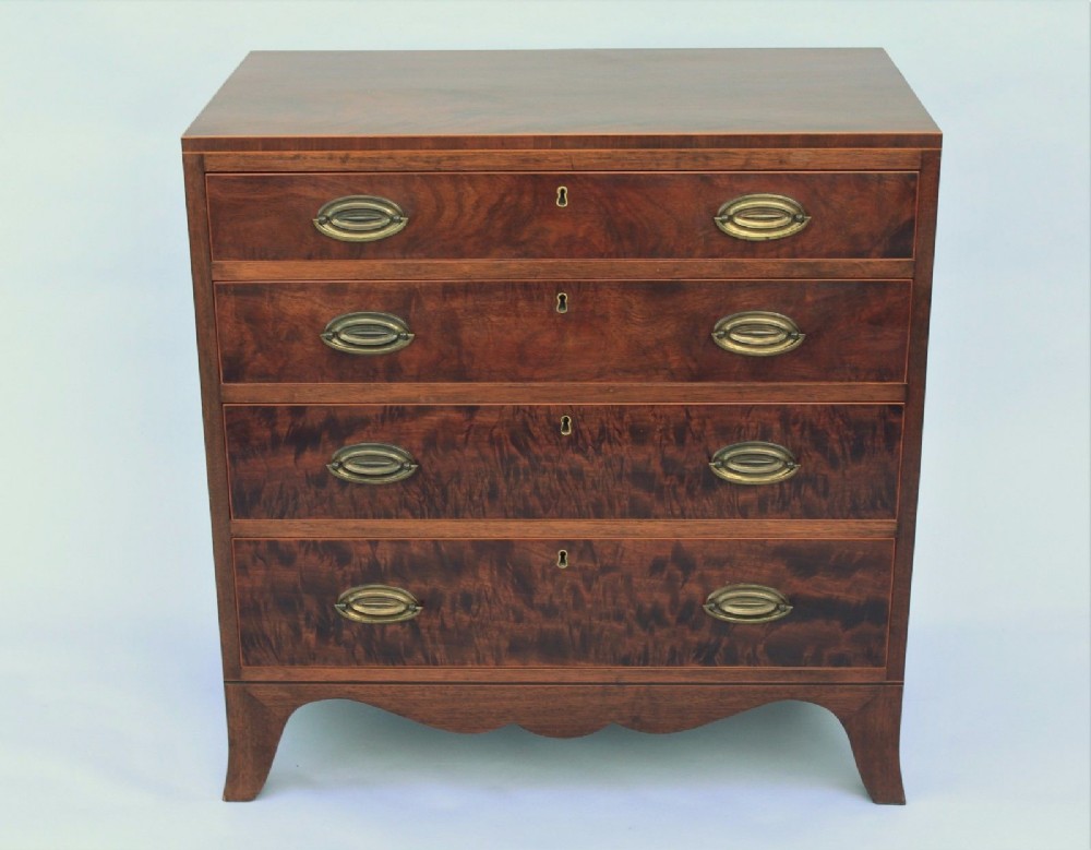 Regency Mahogany Caddy Top Chest of Drawers