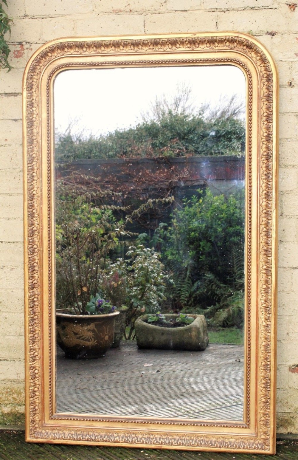 Beautiful French Gilt and Gesso Mirror Overmantle