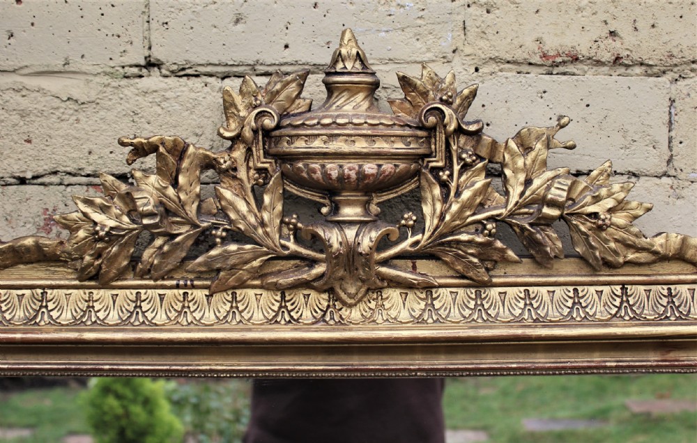 Antique French Gilt Overmantel Mirror View II