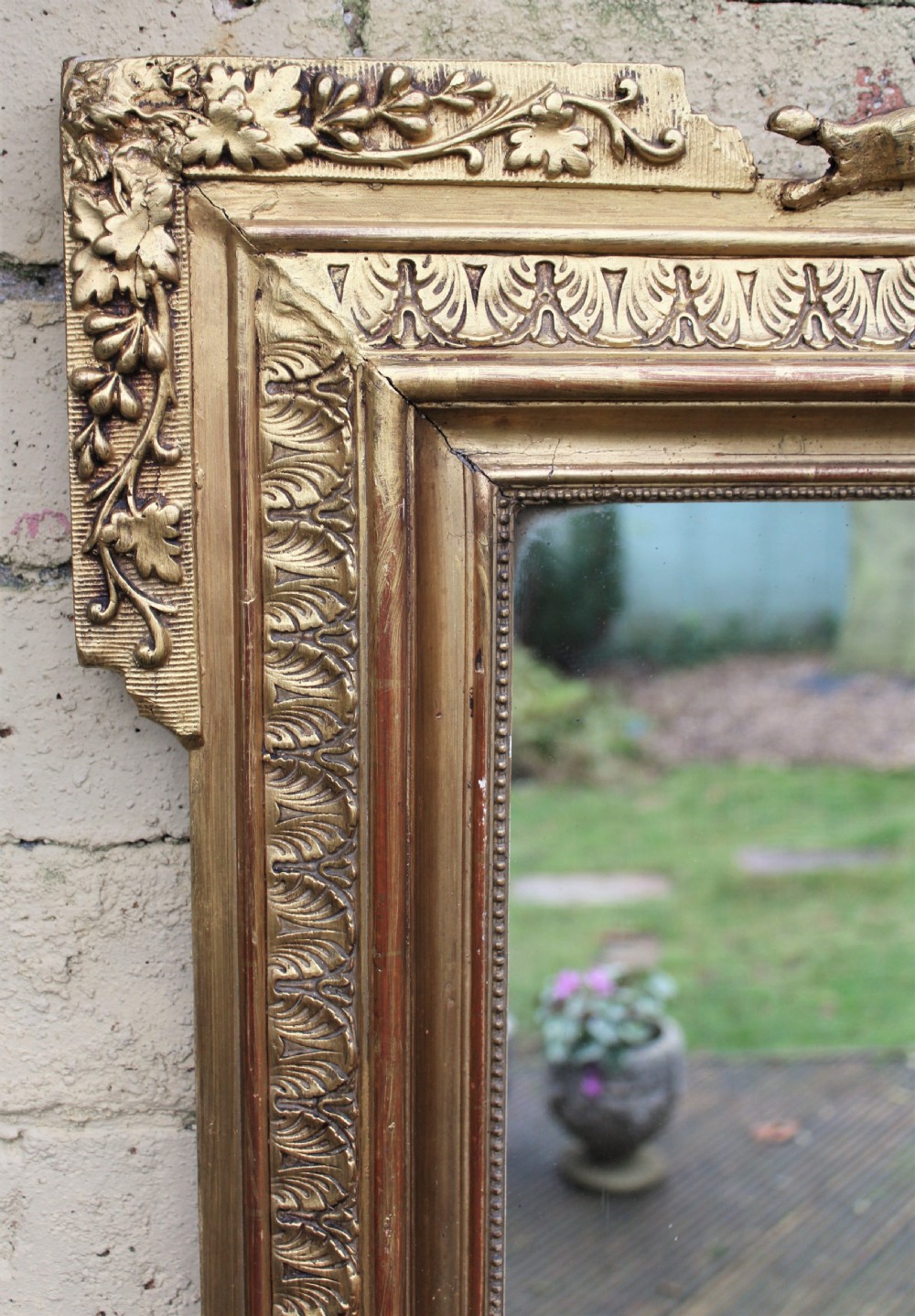 Antique French Gilt Overmantel Mirror View III
