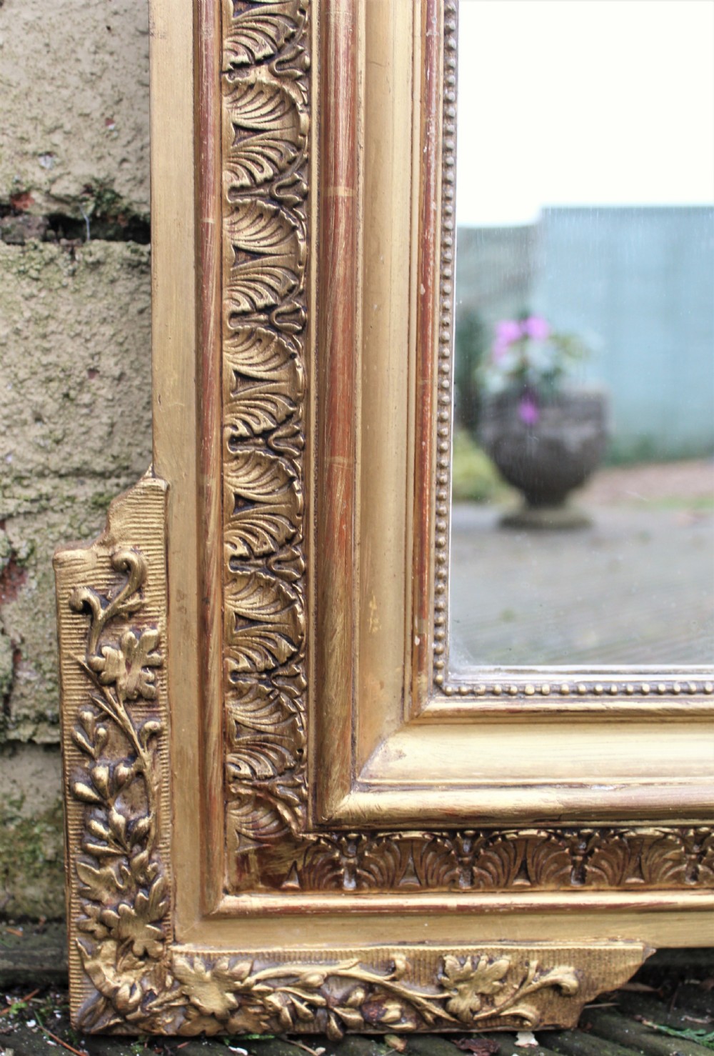 Antique French Gilt Overmantel Mirror View V