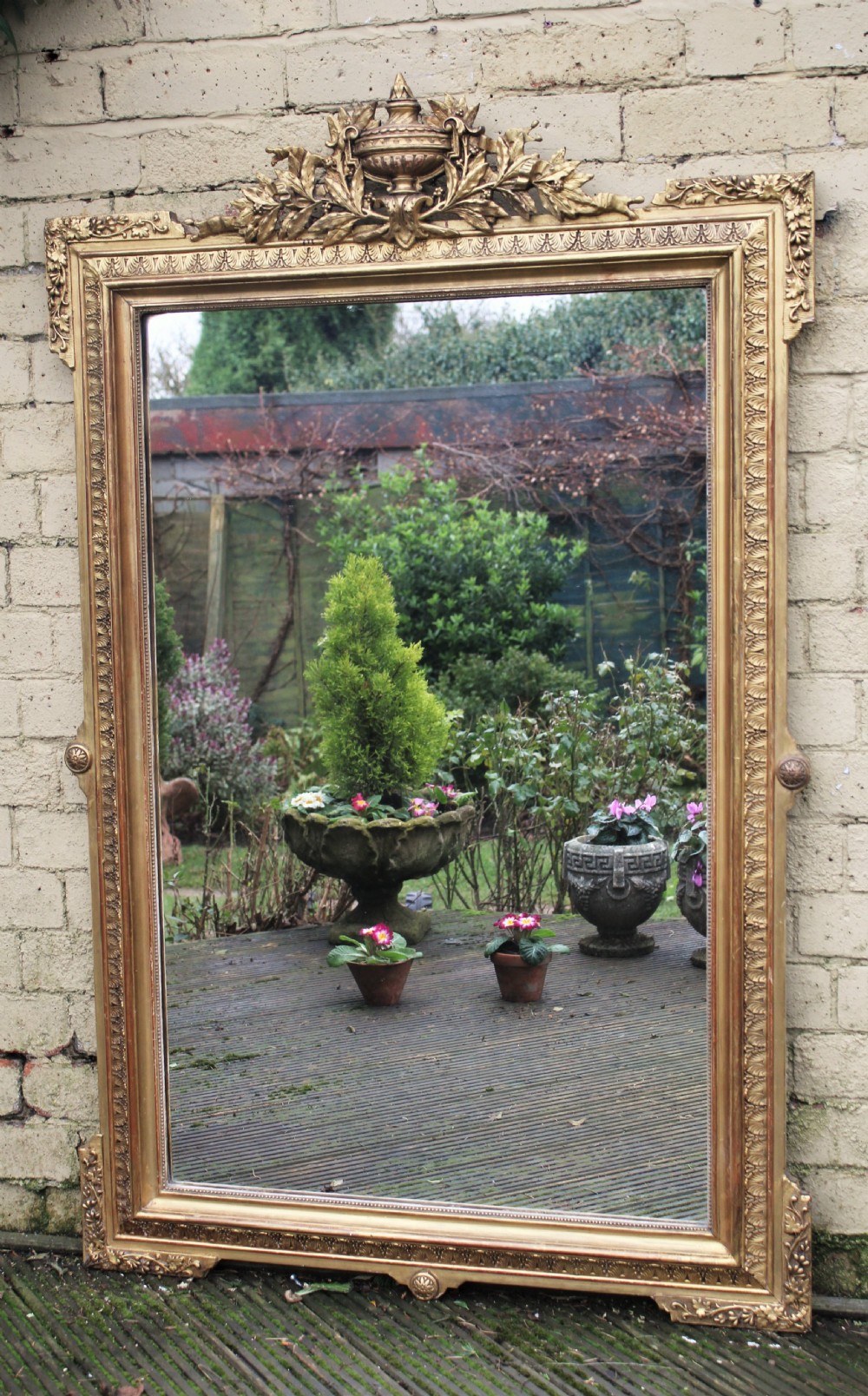 Antique French Gilt Overmantel Mirror View VI