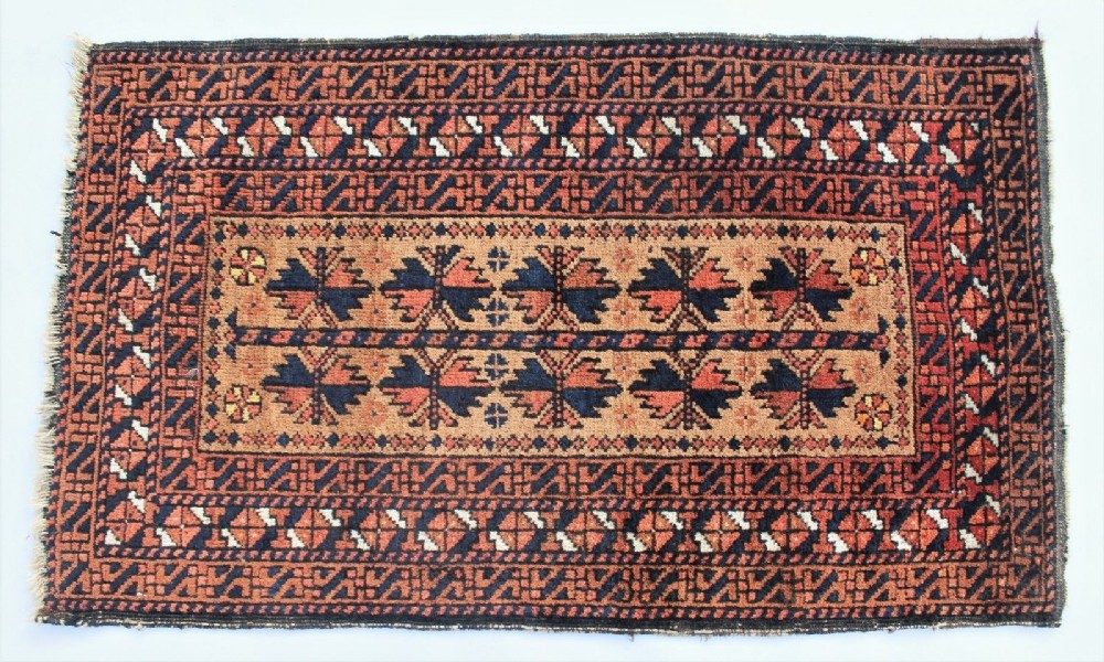 Antique Afghan Balouch Bag Face Weaving