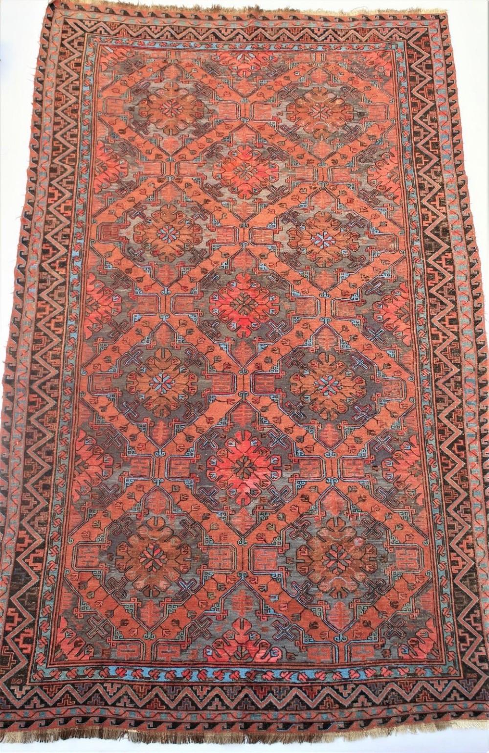 Antique Caucasian Soumakh Carpet Room Size