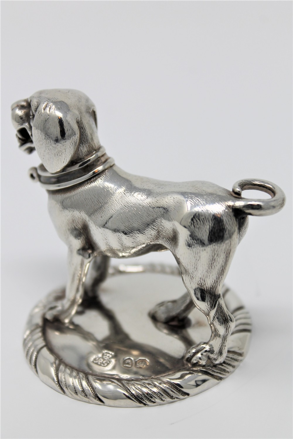 Fine Pair of Victorian Solid Silver Dogs, Robert Garrard II Circa 1840 View IX