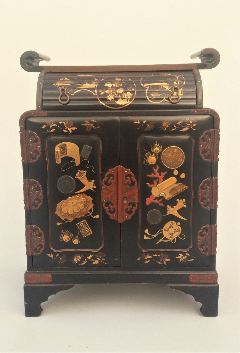 Japanese Lacquer Table Cabinet Meiji Period