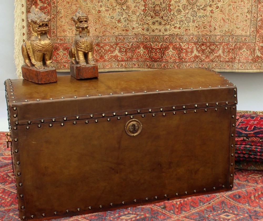 19th Century Leather Chest