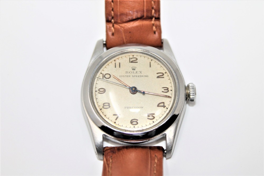Rolex Steel and 18ct Gold Oyster Speedking Precision Wristwatch, Vintage 1946 View IV