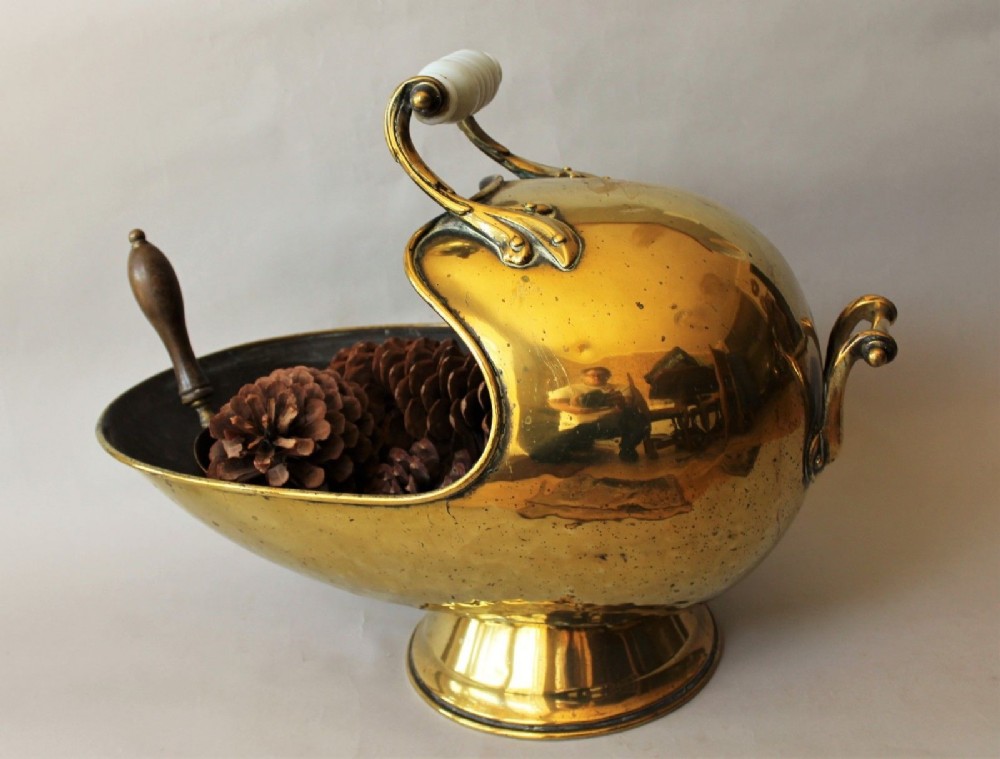 Antique Brass Coal Scuttle