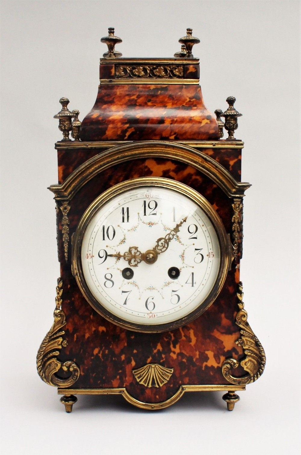 Tortoiseshell and Gilt Metal Mantel Clock C.1900