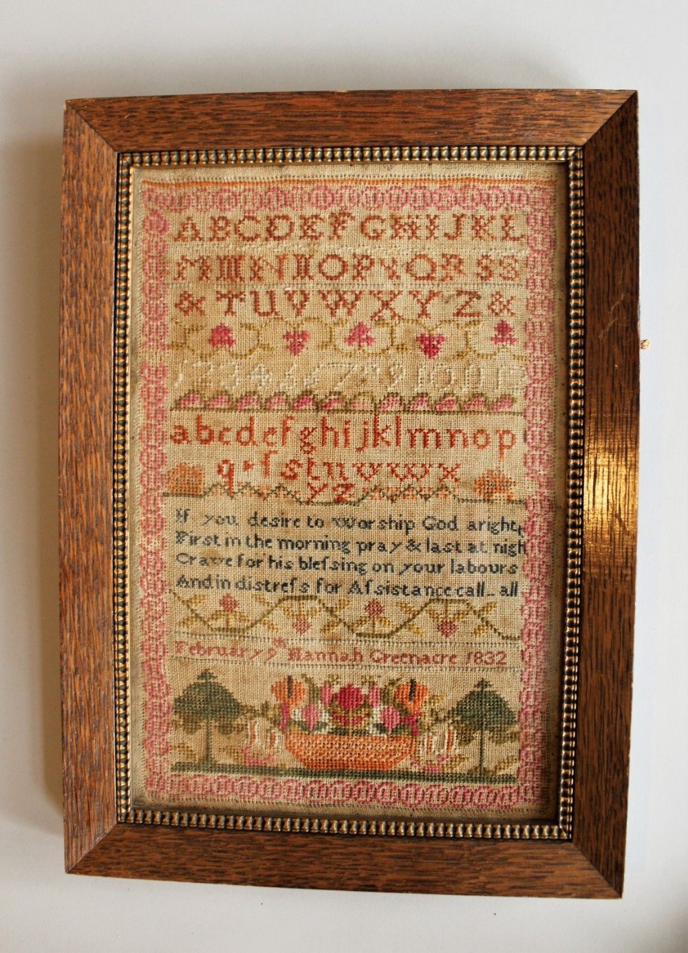 Good 19th Century Alphabet Sampler