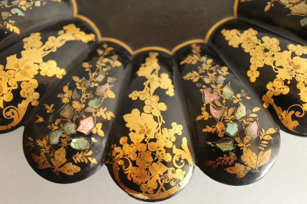 Pretty Victorian Papier Mache Tray Jennens & Bettridge View III