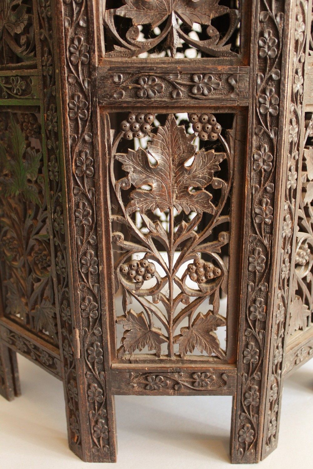 Antique Inlaid and Carved Indian Hardwood Table View II