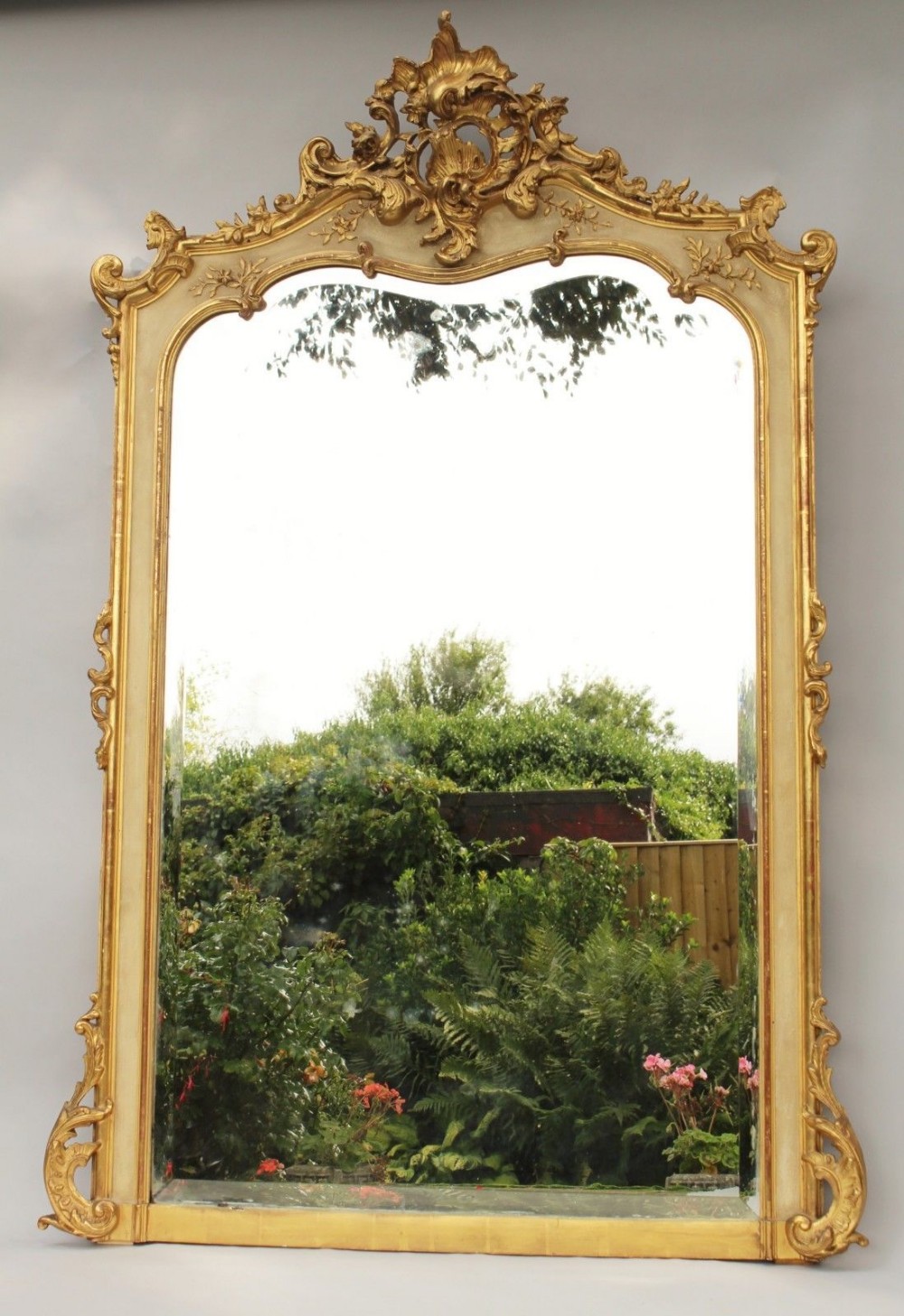 Beautiful Large French Overmantel Mirror
