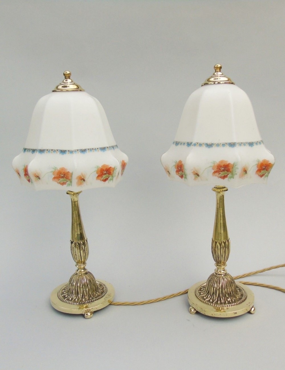 Pretty Pair of Antique Table Lamps