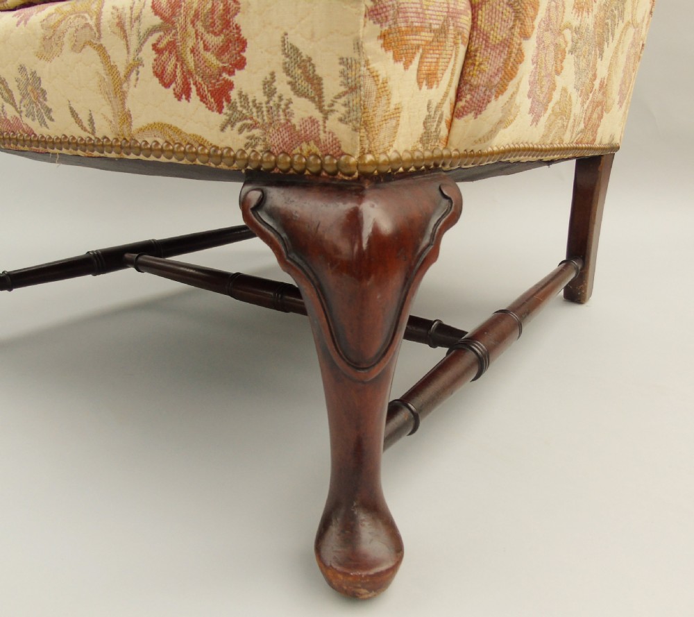 Good 18th Century Style Wing Back Upholstered Armchair View II
