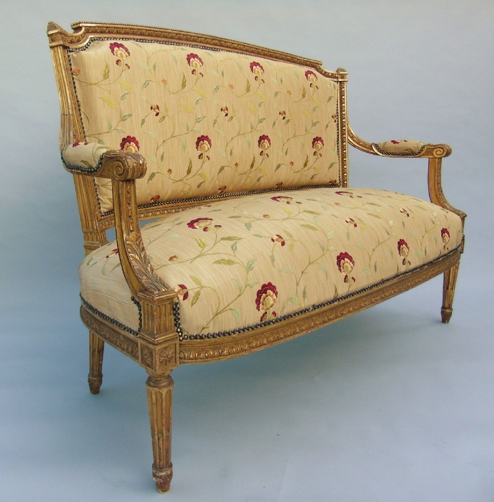 Pretty Antique French Giltwood Sofa