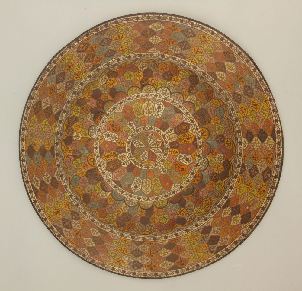 19th Century Persian Polychrome Enamelled Charger