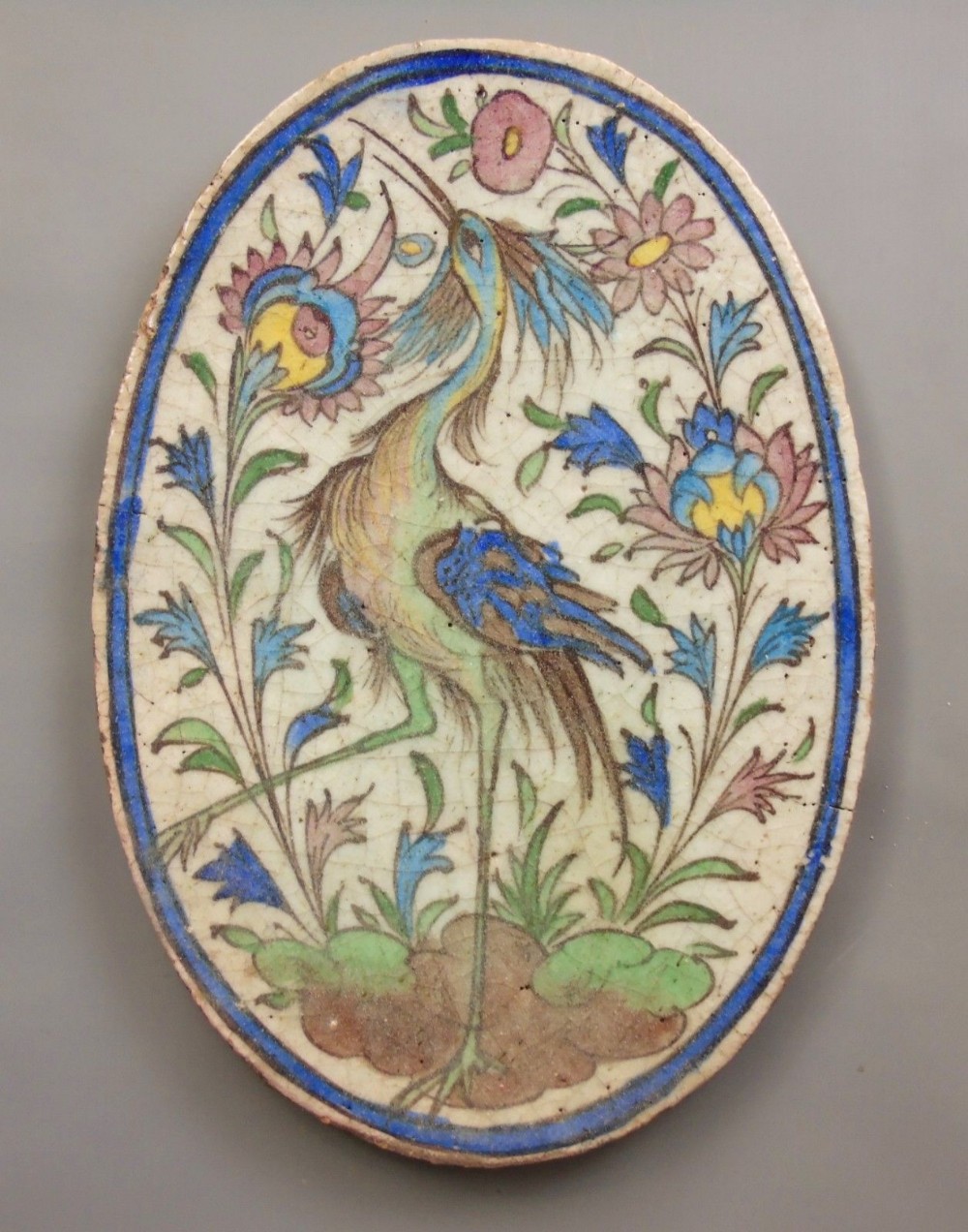 Large Antique Persian Qajar Tile