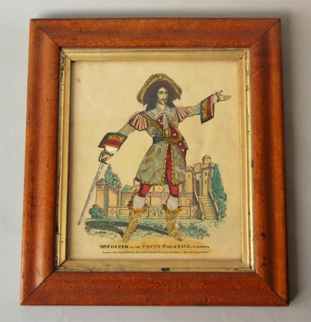 Victorian Tinsel Picture Mr Foster as Count Palatine