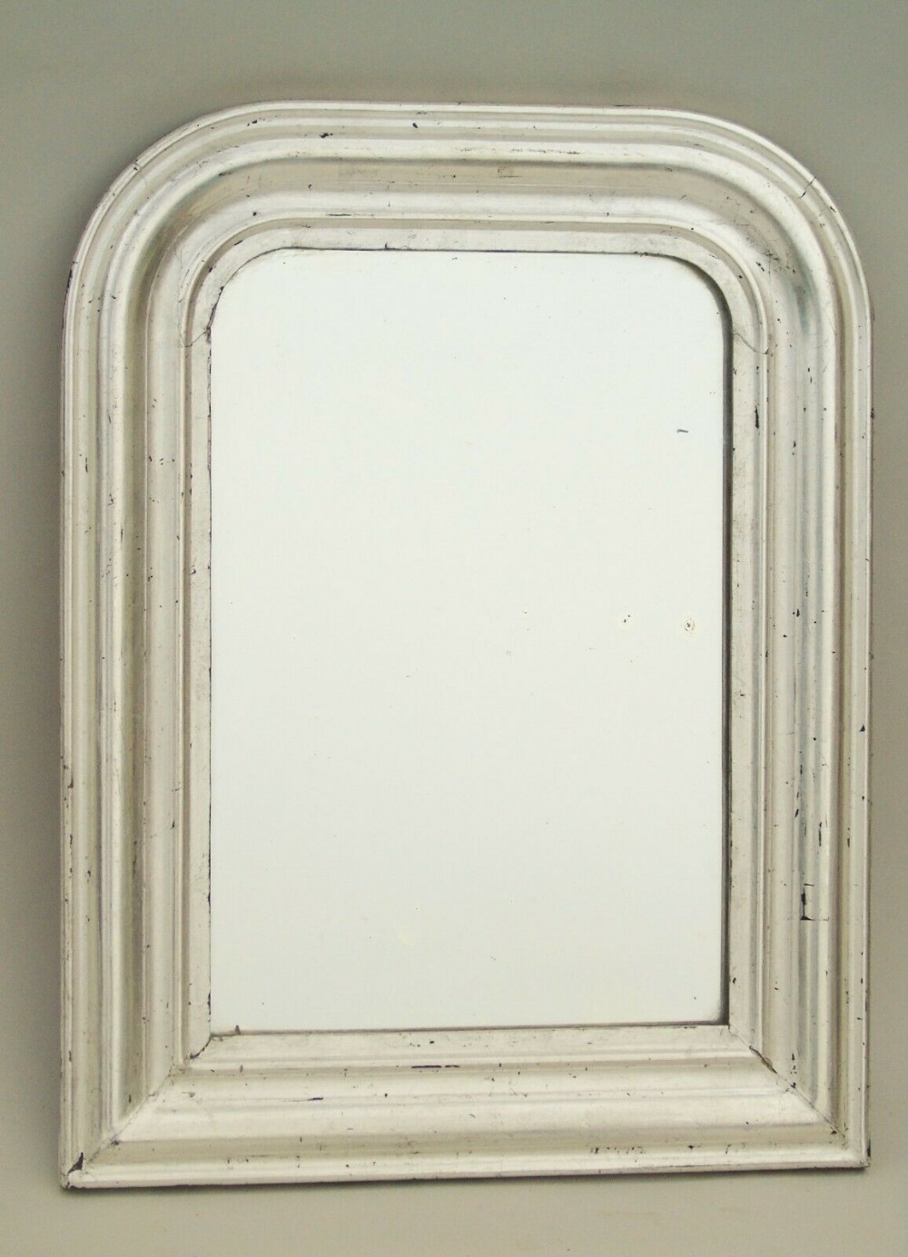 Antique French Silver Gilt Arched Mirror