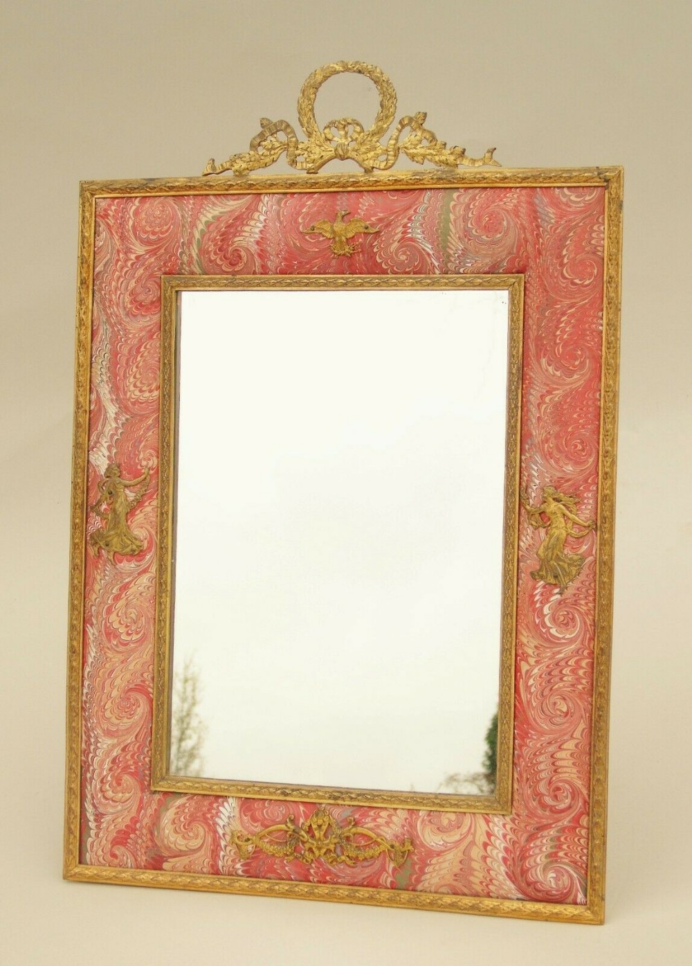 Rare Antique Gilt Bronze Dressing Table Mirror