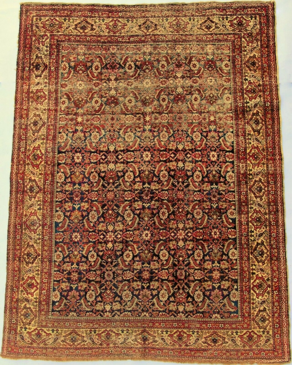 Antique Kayseri Silk Carpet 19th Century