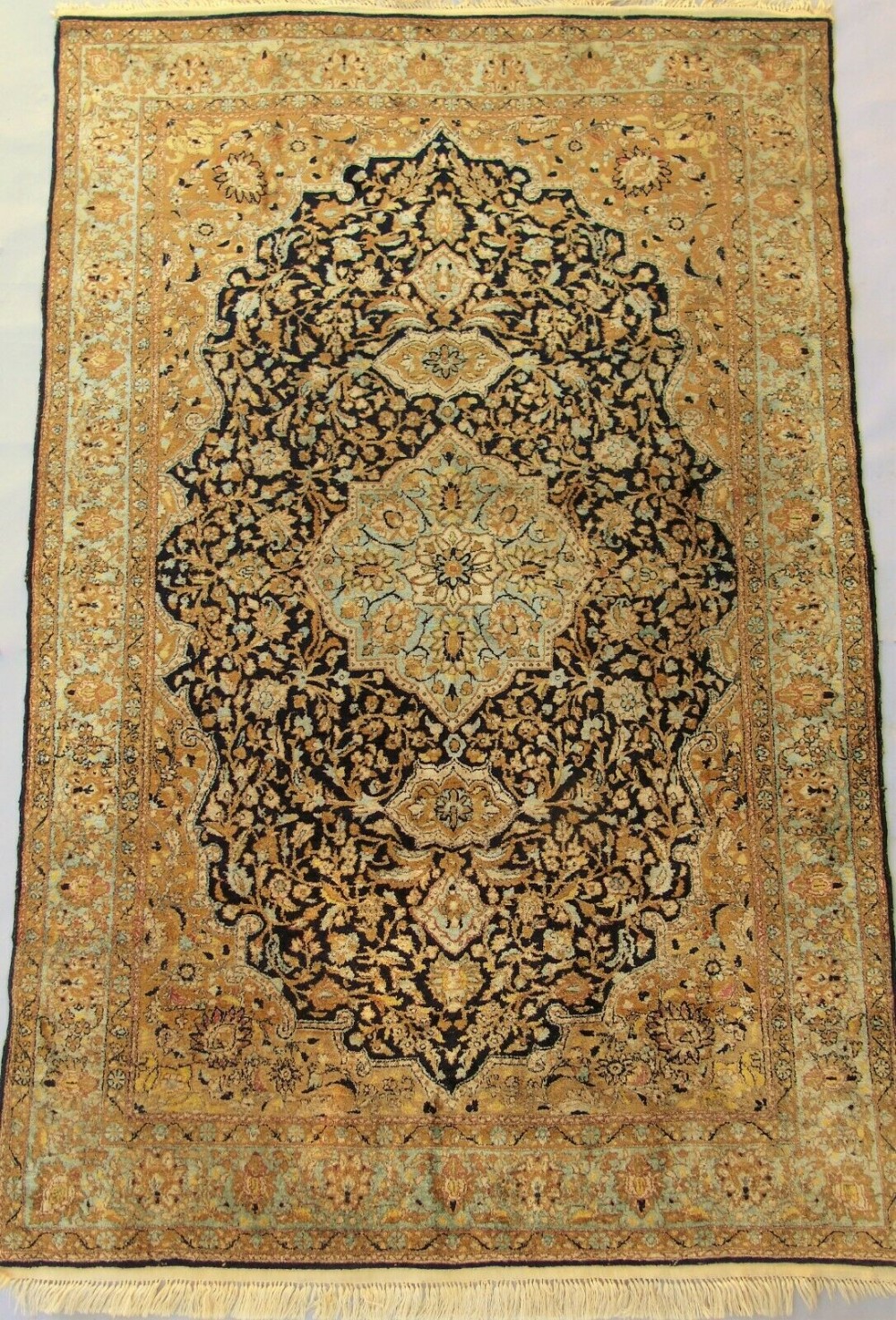 Antique Silk Ghom Carpet
