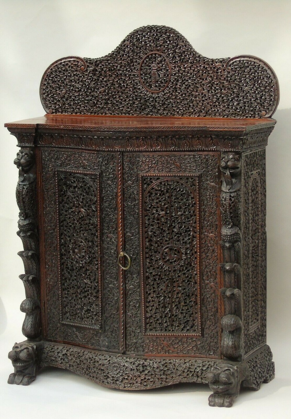 Fabulous Antique Bombay Rosewood Cabinet