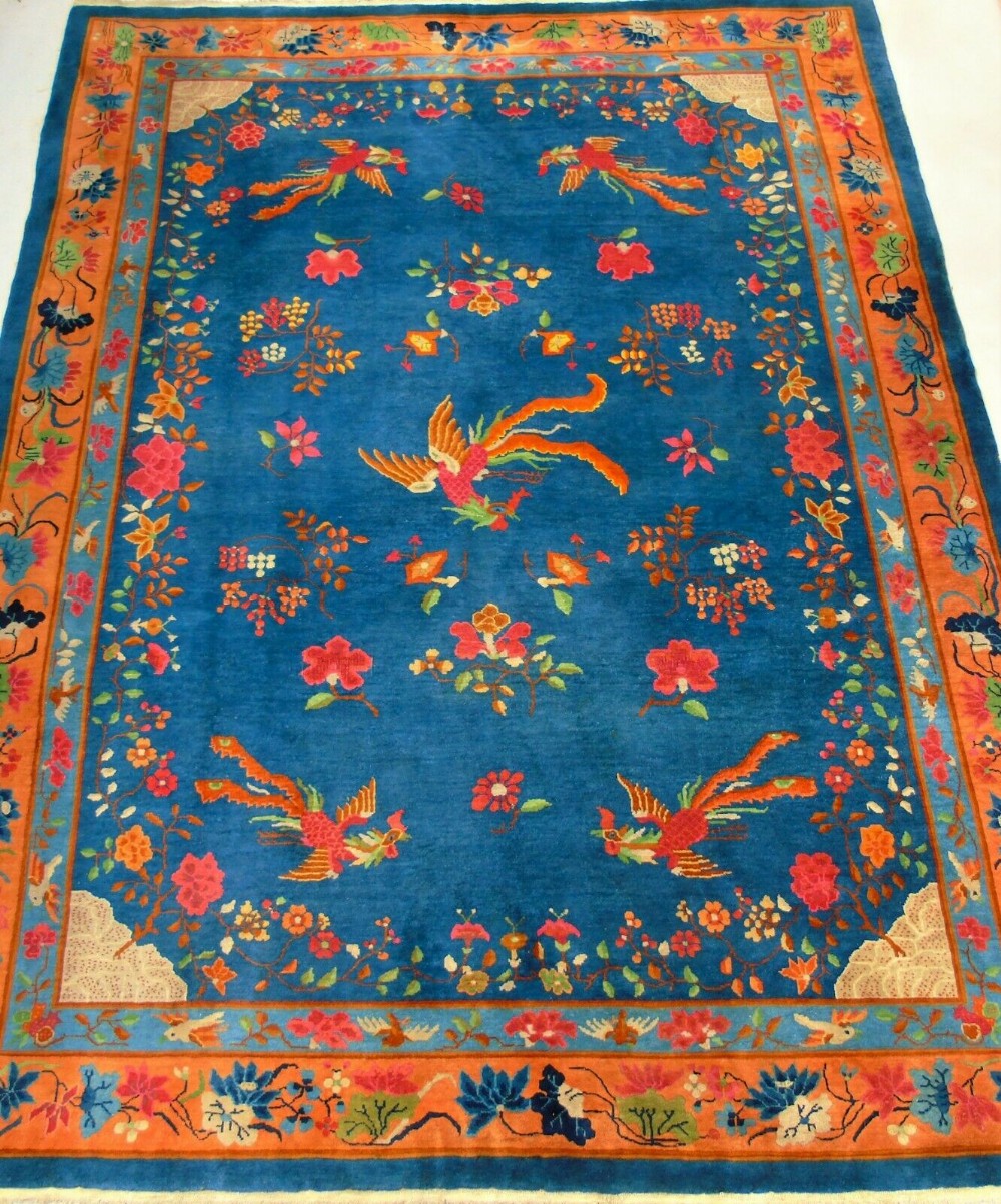 Antique Art Deco Chinese Carpet Room Size
