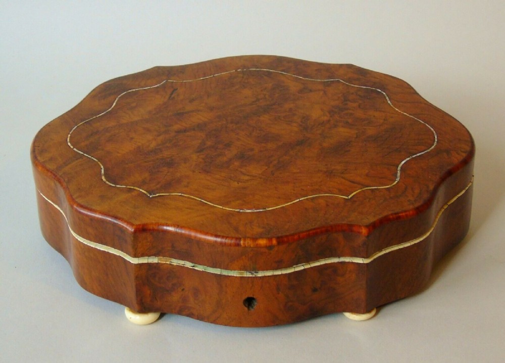 Antique Burr Walnut French Jewellery Box