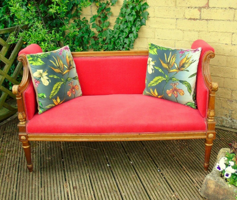 Pretty 19th Century French Walnut Sofa