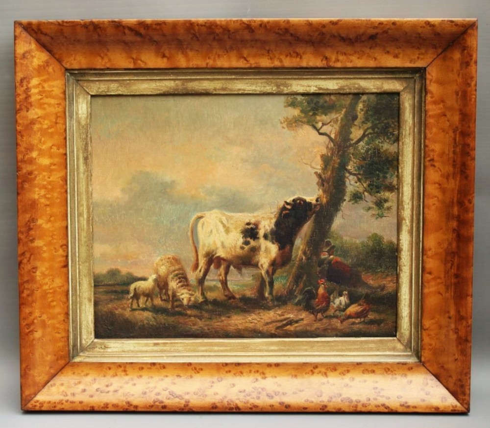 Oil Painting English Rural Scene 19th Century