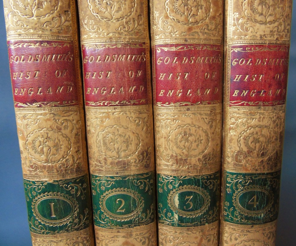 History of England Dr Goldsmith Set of Four Leather Bound Volumes View IV