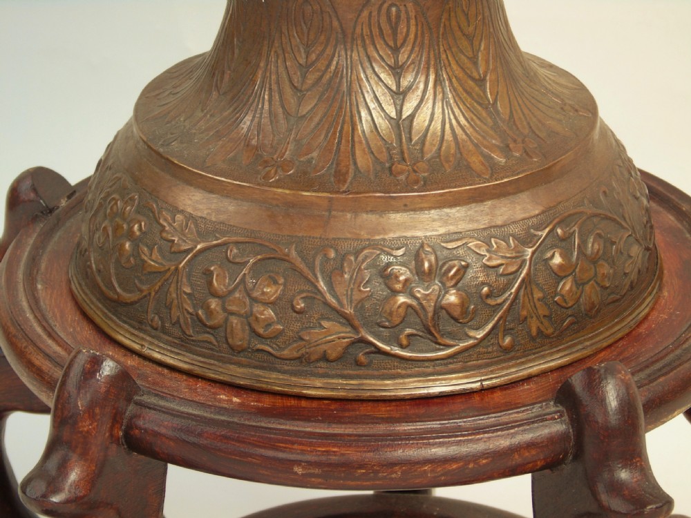 Large Antique Thai Copper Vase on Stand View IV