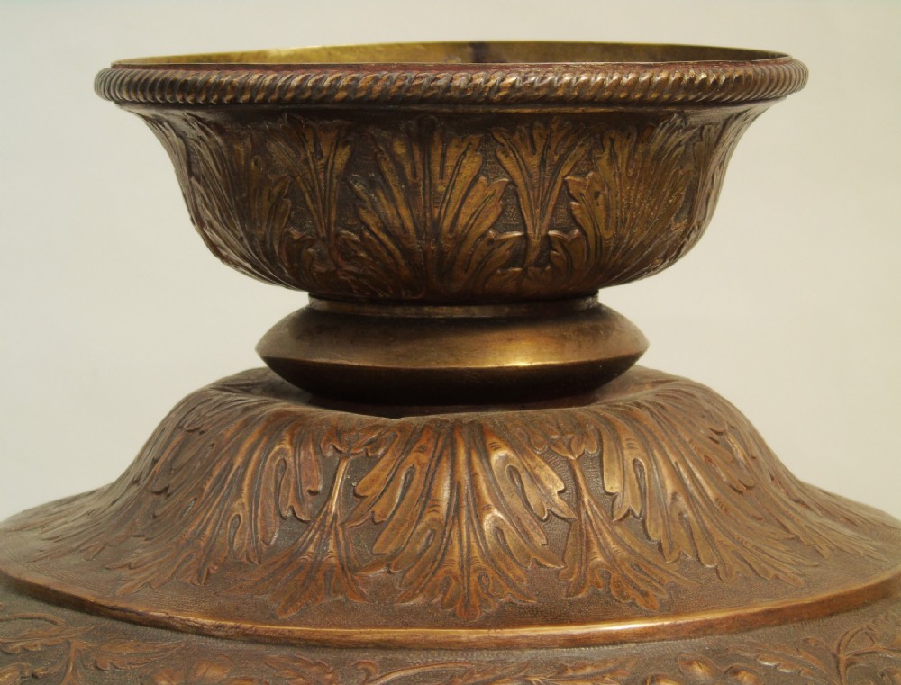 Large Antique Thai Copper Vase on Stand View VII