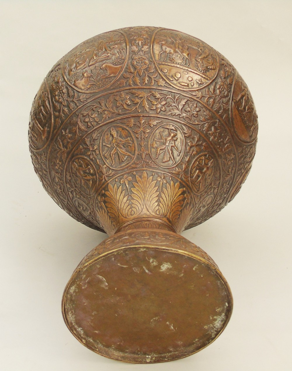 Large Antique Thai Copper Vase on Stand View VIII