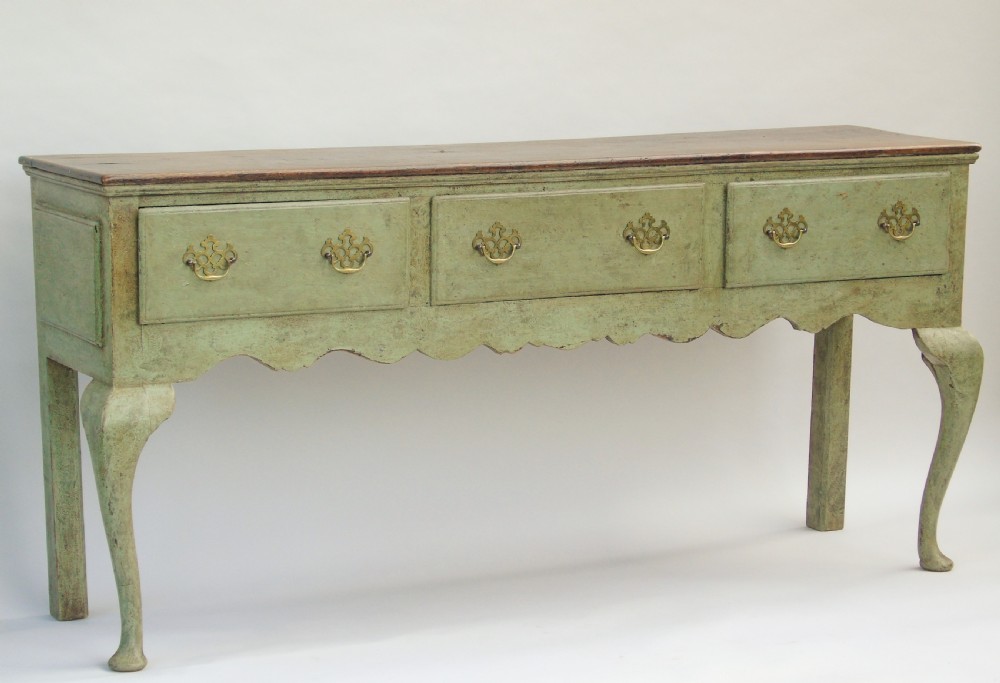 Antique Painted Oak French Dresser Base