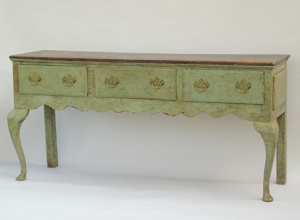 Antique Painted Oak French Dresser Base View III