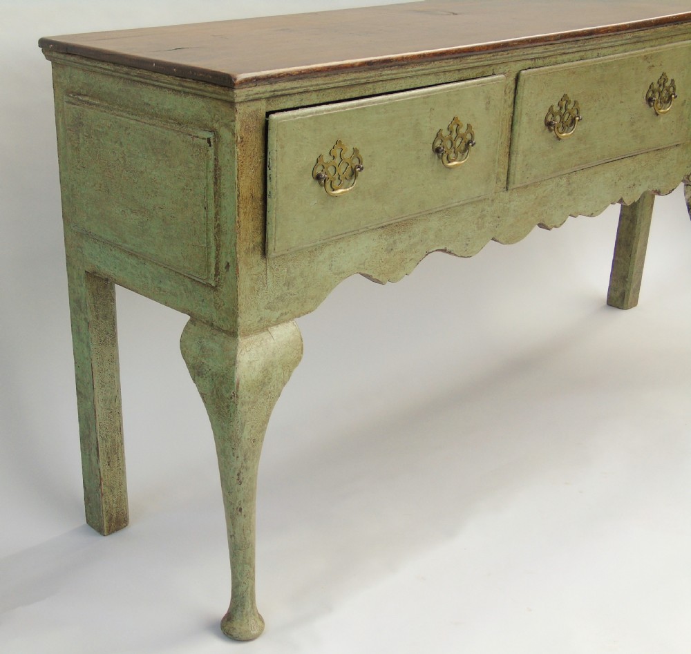Antique Painted Oak French Dresser Base View V