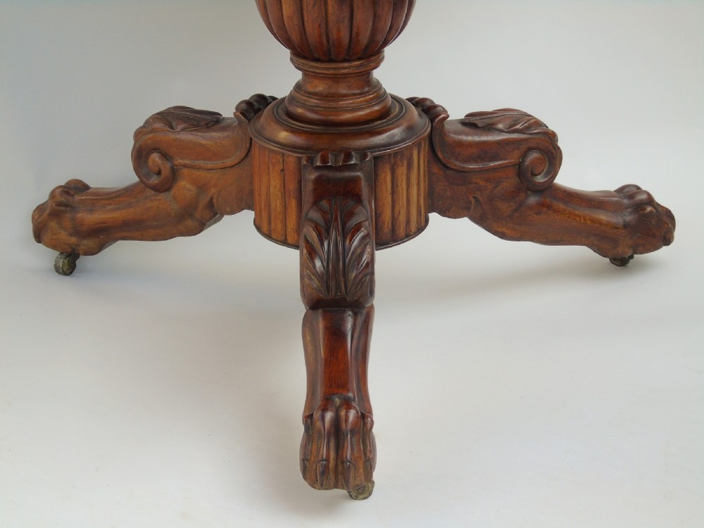 Antique French Gueridon Table Mahogany & Marble View III