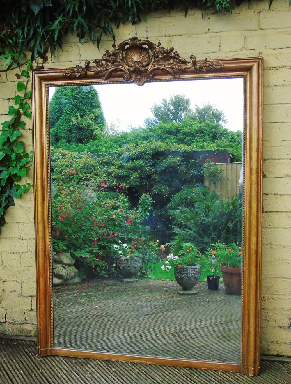 Large Antique French Gilt Mirror View II