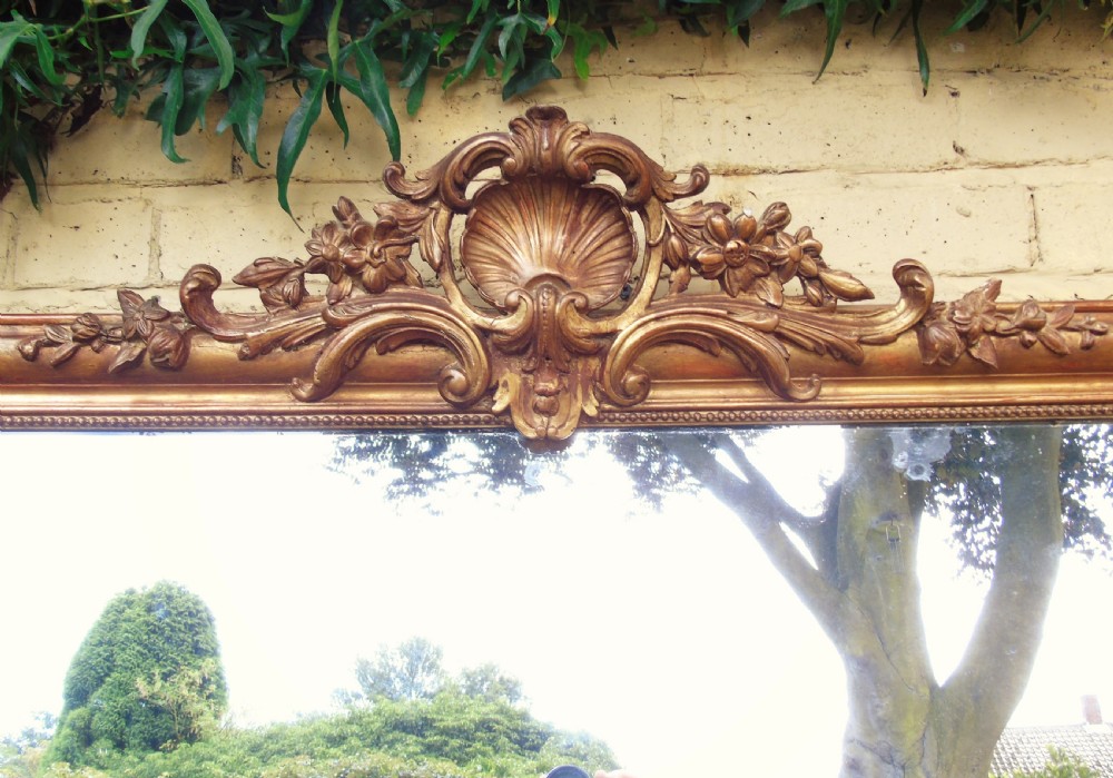Large Antique French Gilt Mirror View III