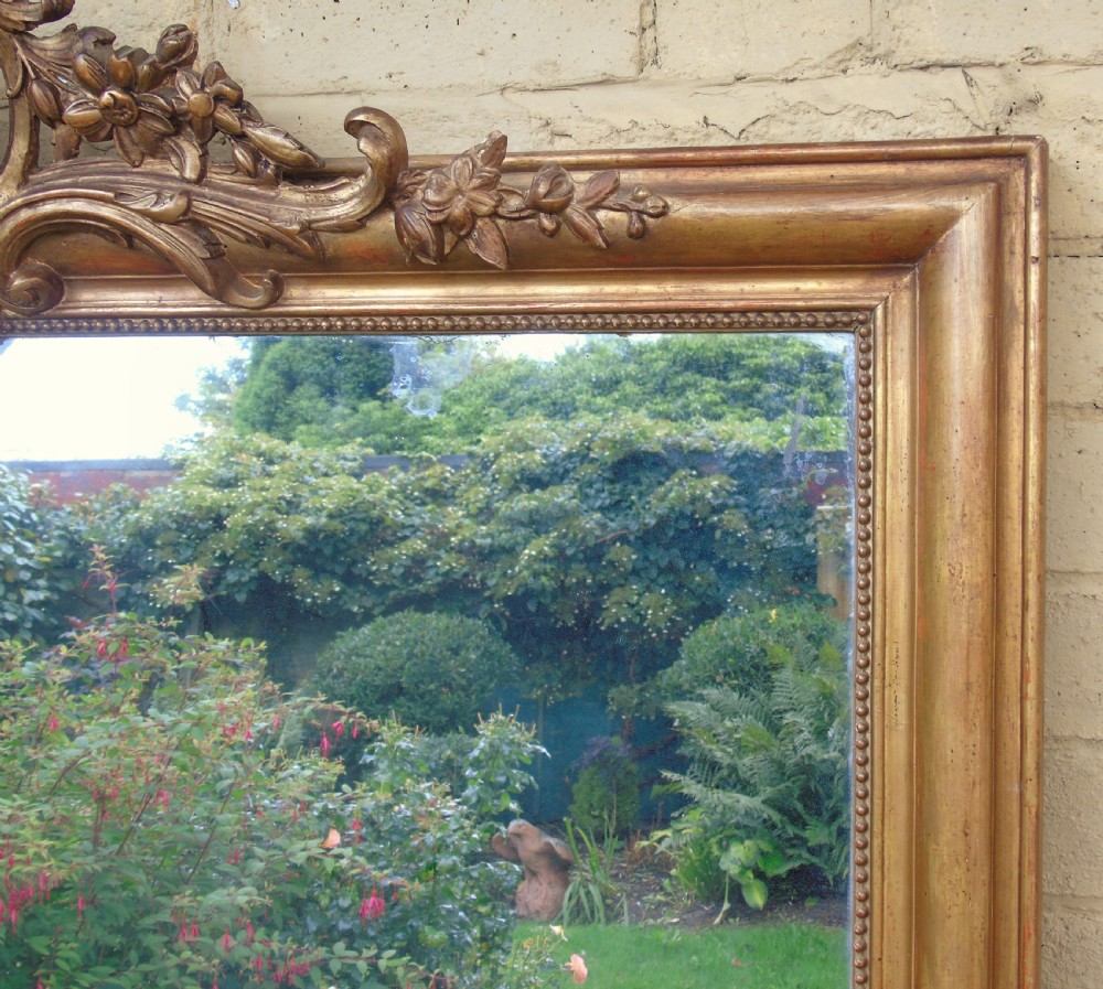 Large Antique French Gilt Mirror View IV