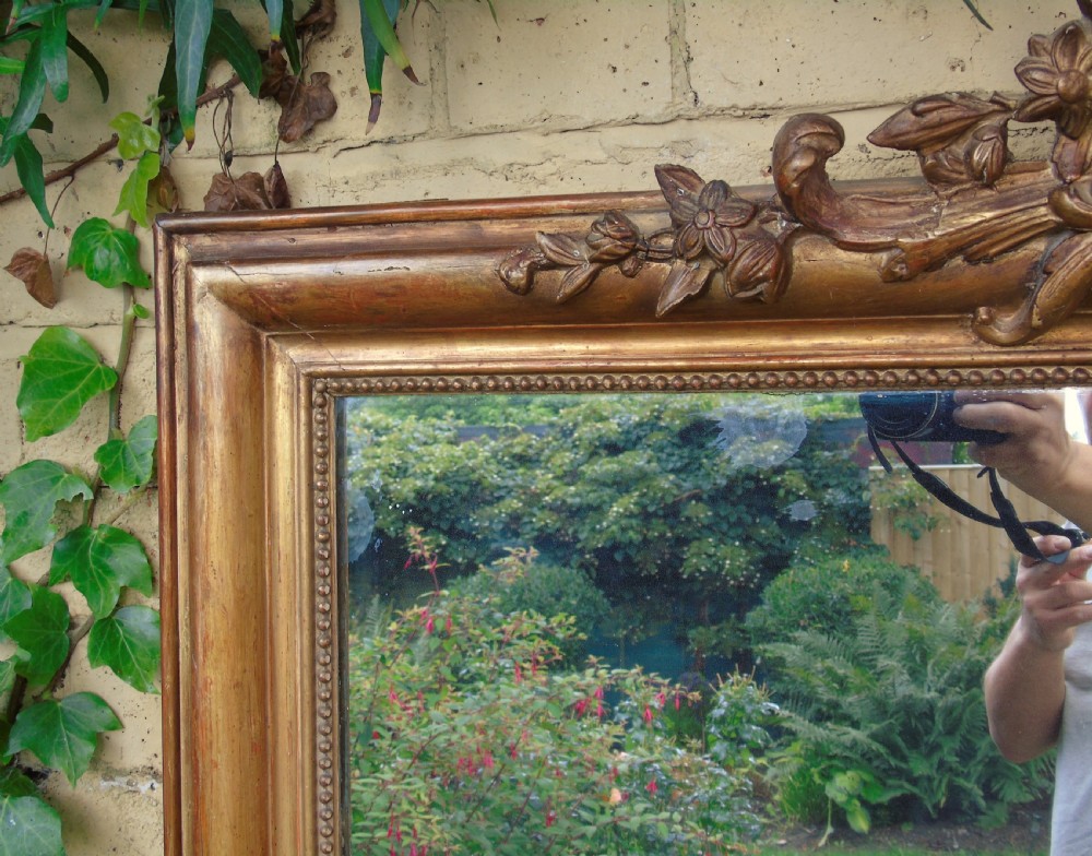 Large Antique French Gilt Mirror View V
