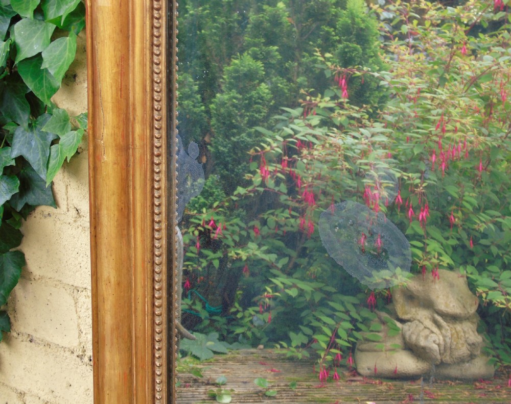 Large Antique French Gilt Mirror View VI
