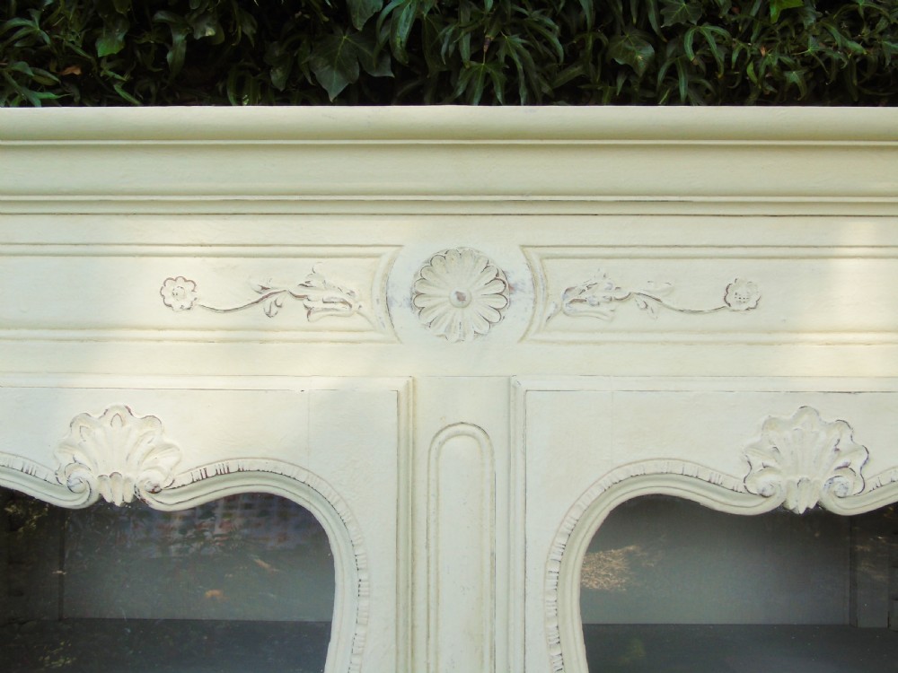 Pretty Antique French Glazed Cabinet View VI