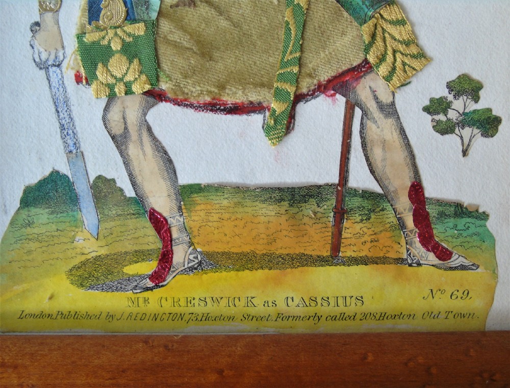 Antique Tinsel Picture Mr Creswick as Cassius View III